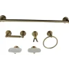 Online Heritage 6 Piece Bathroom Accessory Set Towel Rings|Toothbrush Holders & Tumblers