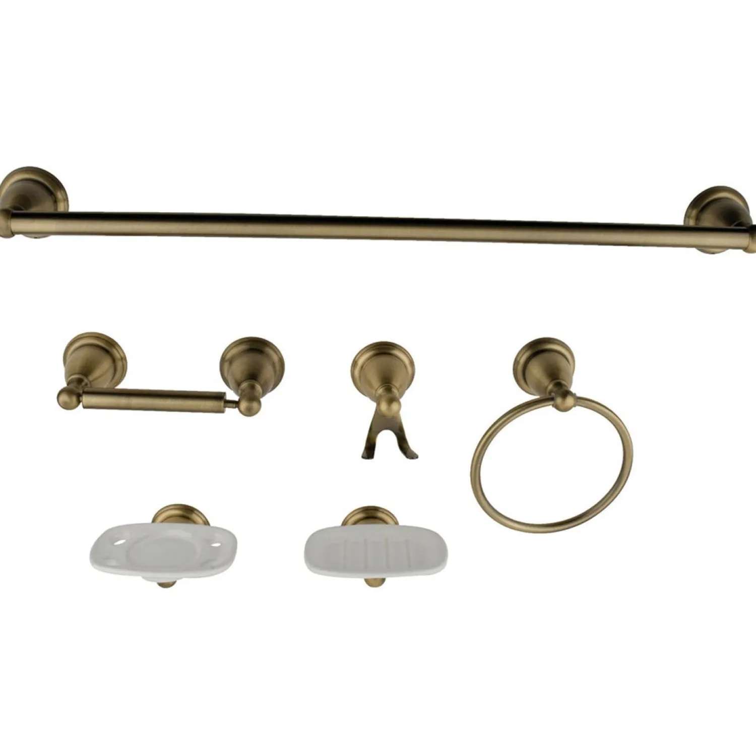Online Heritage 6 Piece Bathroom Accessory Set Towel Rings|Toothbrush Holders & Tumblers
