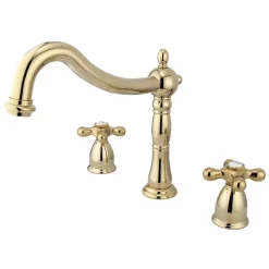 New Heritage Three Hole Two Handle Roman Tub Filler Tub Faucets