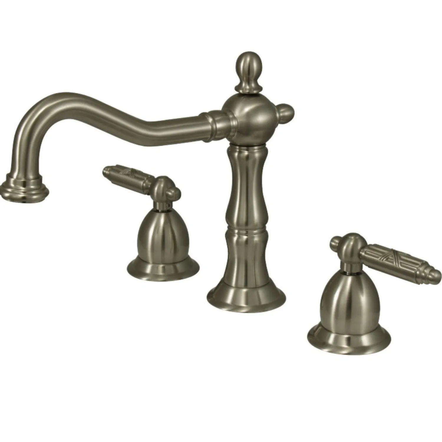 Discount Heritage Two Handle Three Hole 8" to 14" Widespread Lavatory Faucet with Brass Pop-up 8" Widespread