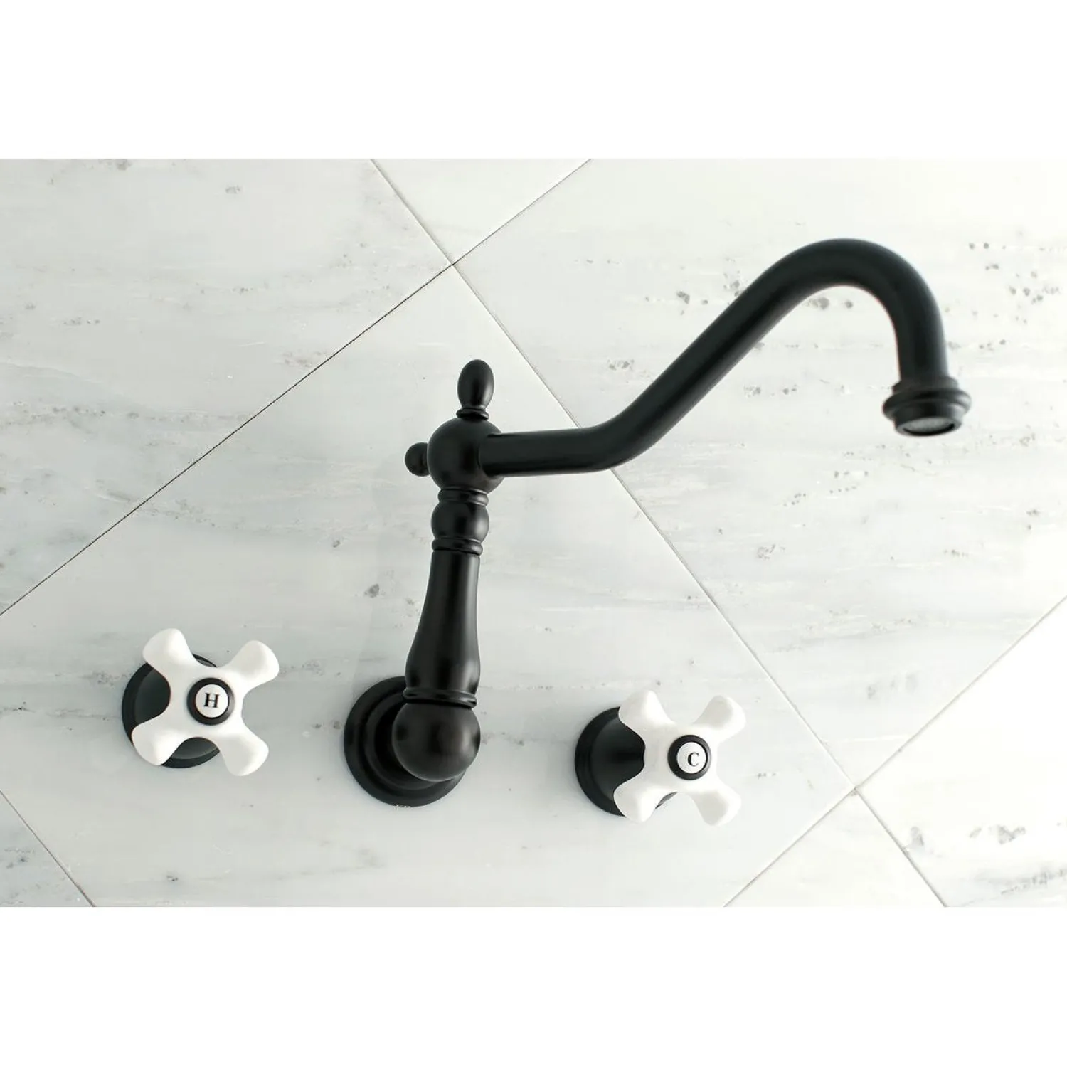Online Heritage Two Handles Wall Mount Tub Filler Tub Faucets