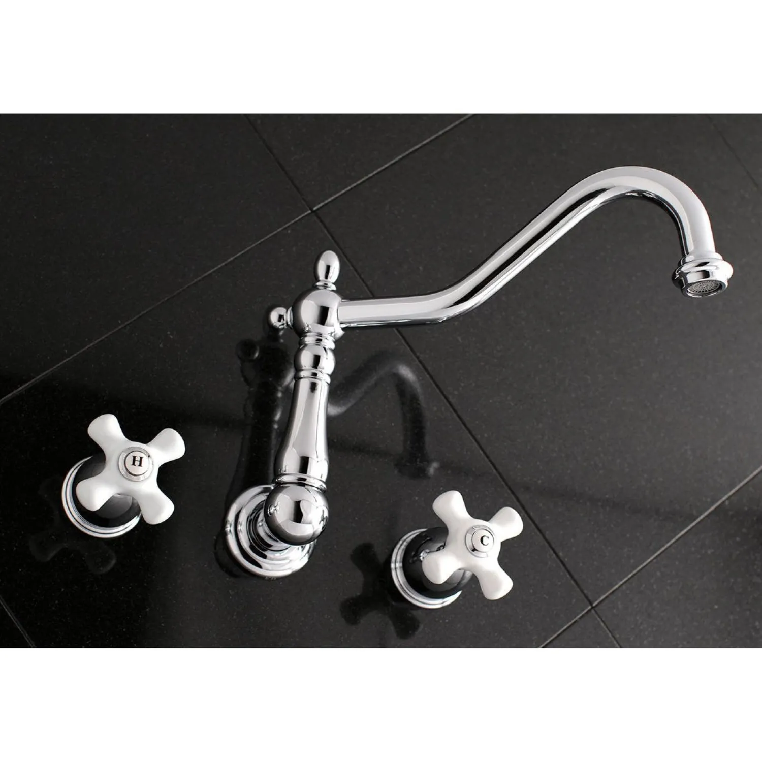 Online Heritage Two Handles Wall Mount Tub Filler Tub Faucets