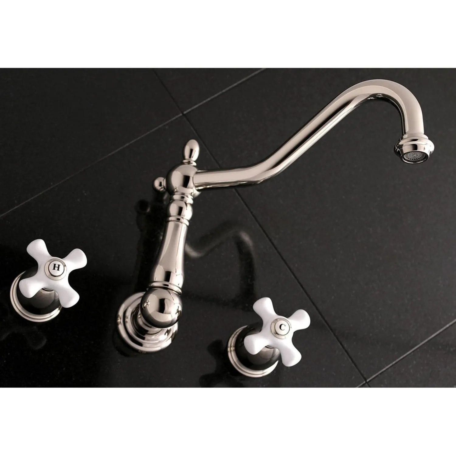 Online Heritage Two Handles Wall Mount Tub Filler Tub Faucets