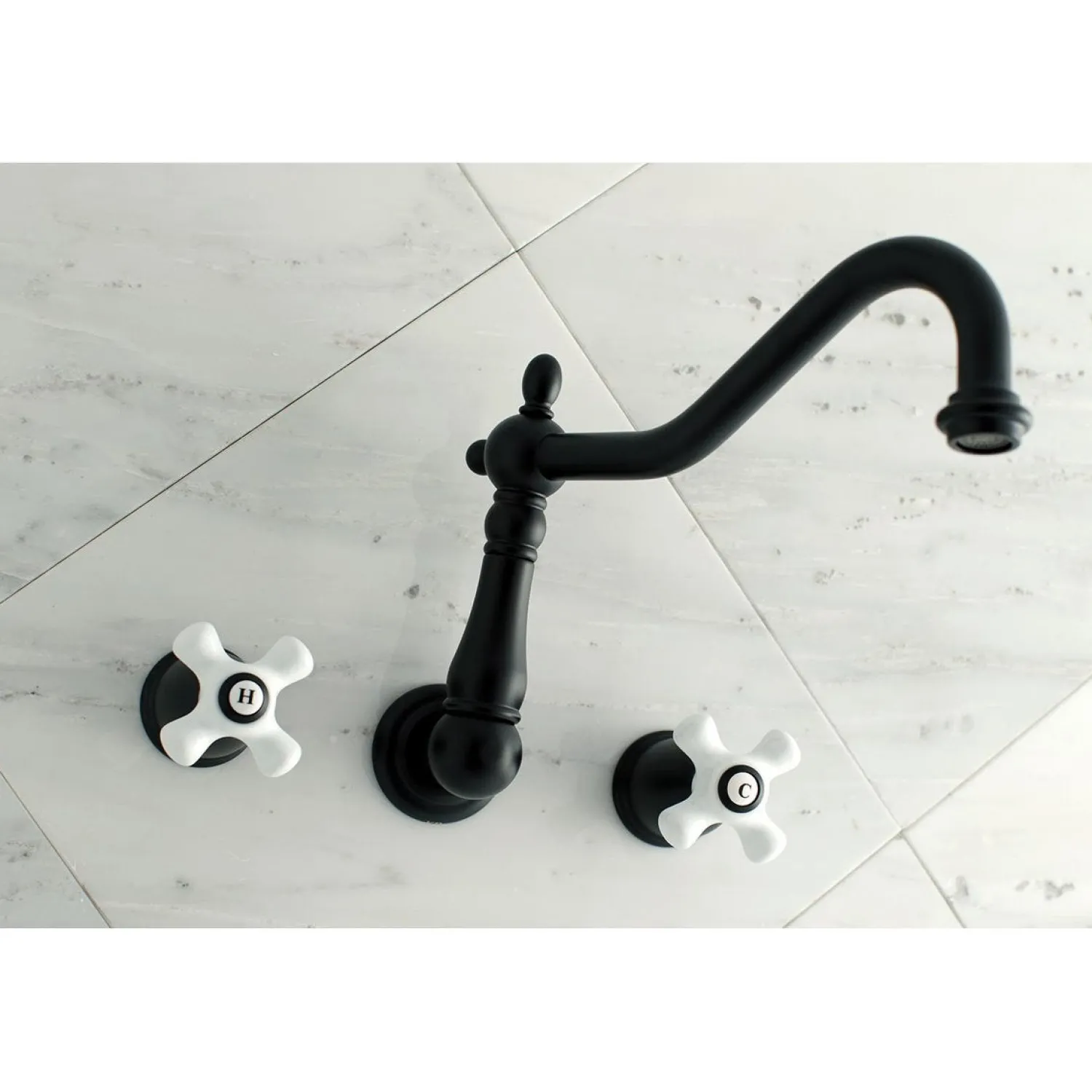 Online Heritage Two Handles Wall Mount Tub Filler Tub Faucets