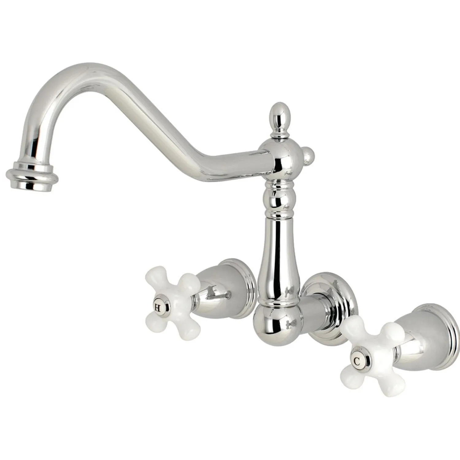 Online Heritage Two Handles Wall Mount Tub Filler Tub Faucets