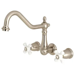 Online Heritage Two Handles Wall Mount Tub Filler Tub Faucets