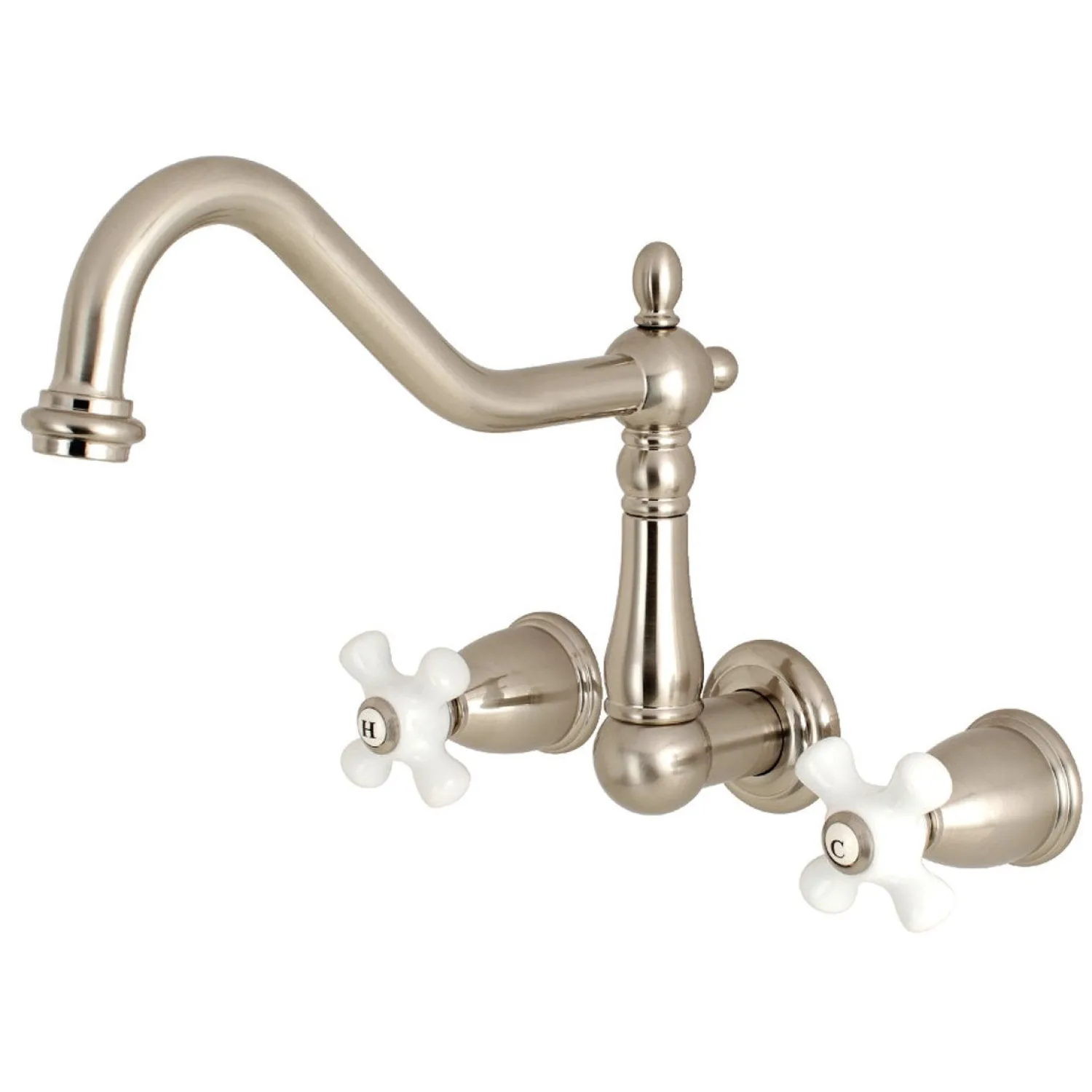 Online Heritage Two Handles Wall Mount Tub Filler Tub Faucets