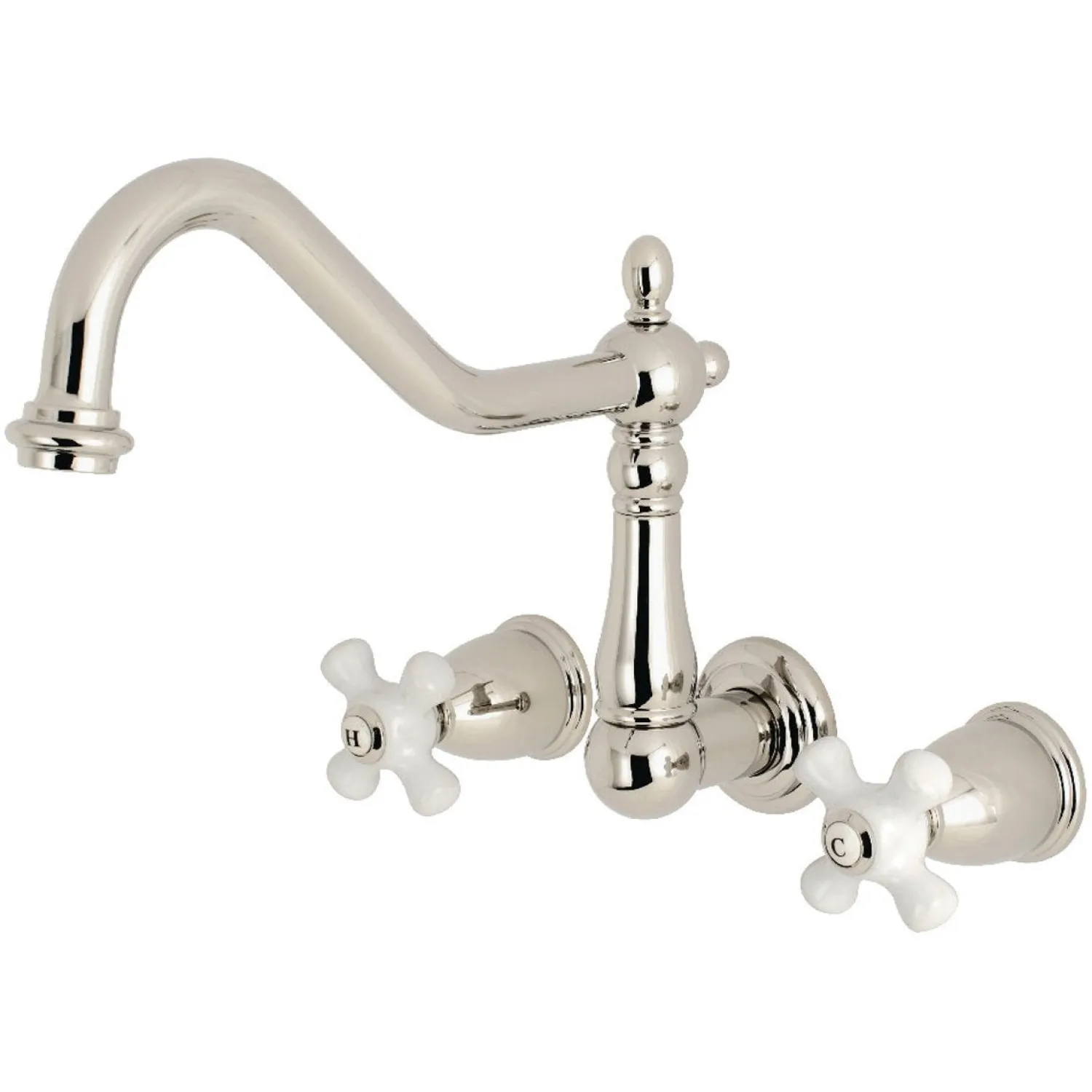 Online Heritage Two Handles Wall Mount Tub Filler Tub Faucets