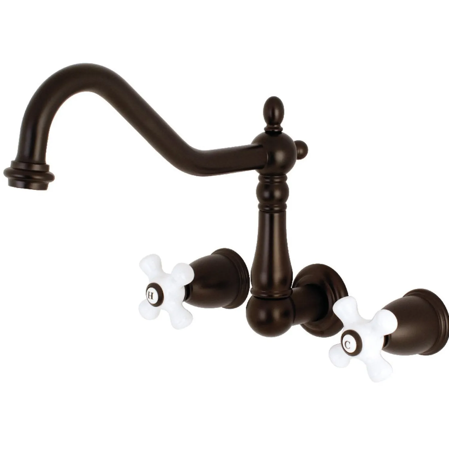 Online Heritage Two Handles Wall Mount Tub Filler Tub Faucets