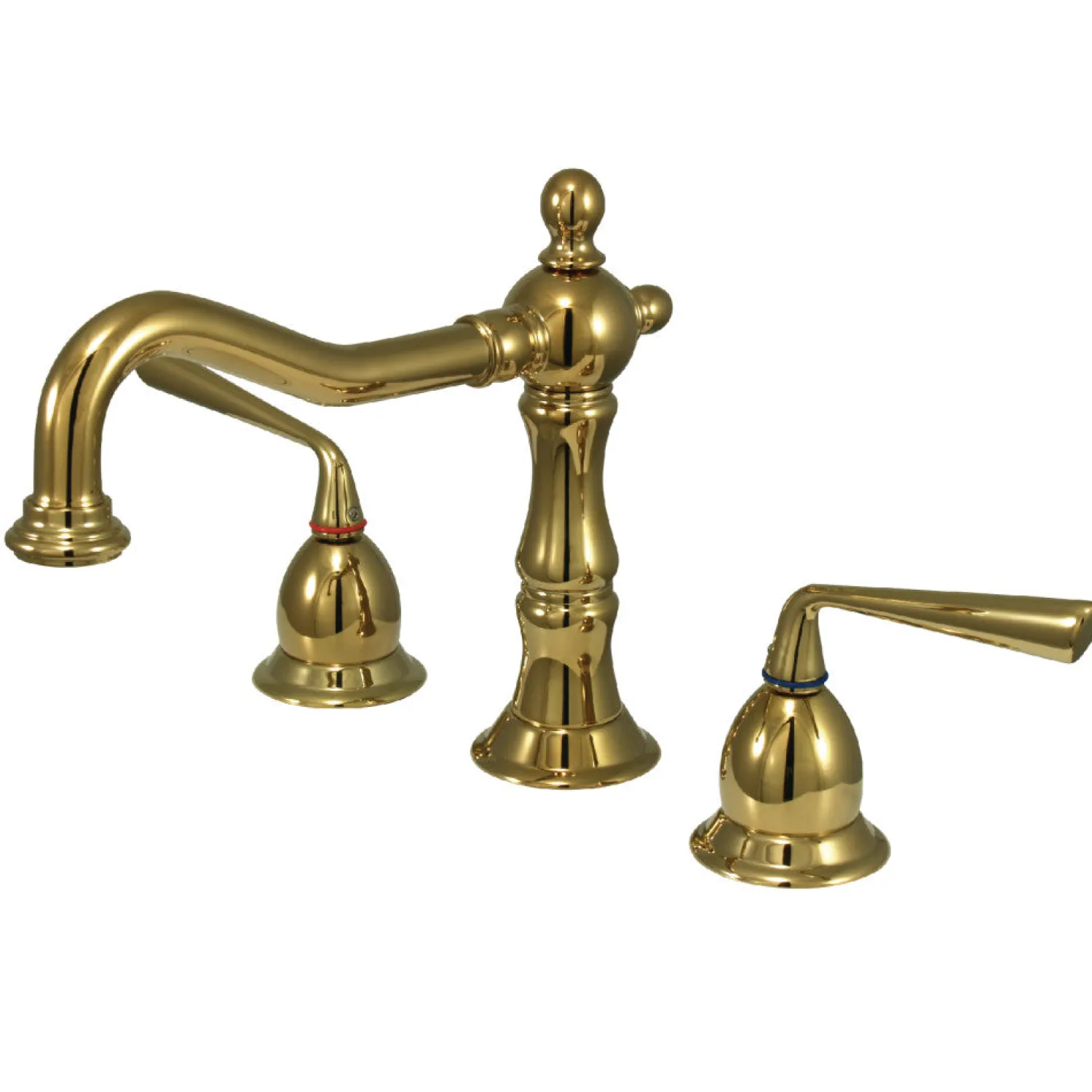 Best Heritage Two Handle 8" to 14" Widespread Three Hole Lavatory Faucet with Brass Pop-up 8" Widespread