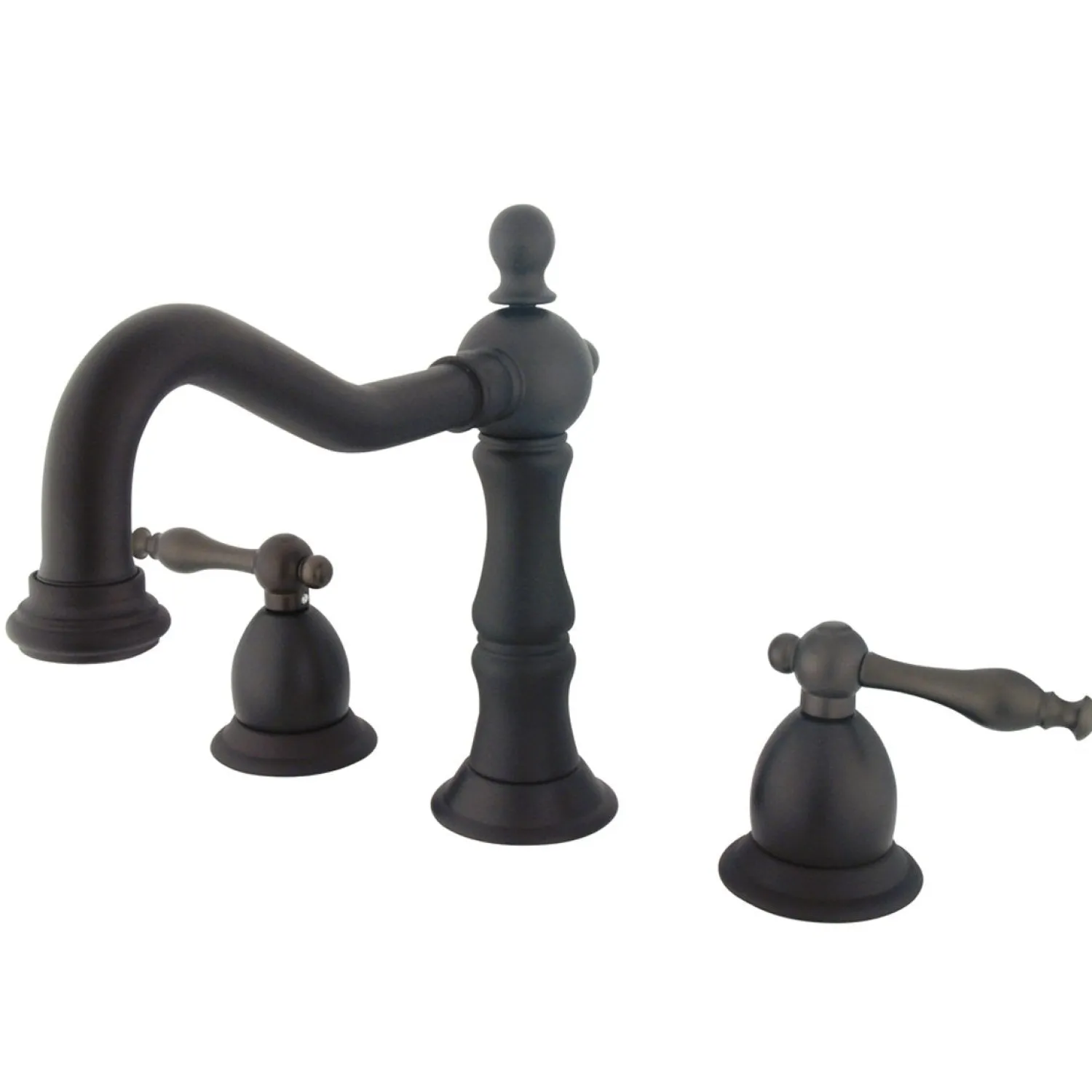 Best Heritage Two Handle Deck Mount 8" to 14" Widespread Lavatory Faucet with Brass Pop-up 8" Widespread