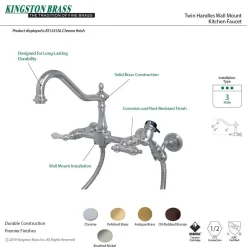 Sale Heritage Two-Handle Wall Mount Tub Filler Tub Faucets