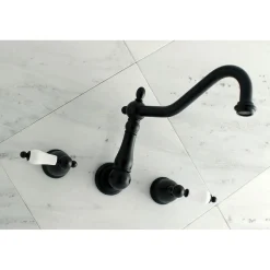 Sale Heritage Two-Handle Wall Mount Tub Filler Tub Faucets