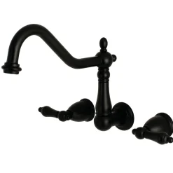 Clearance Heritage Wall Mount 3-Hole Kitchen Faucet Wall Mounted Kitchen Faucets