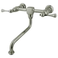 Heritage Wall Mount 2-Handle Bathroom Faucet Wall Mount