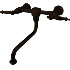 New Heritage Wall Mount Lever Handle Bathroom Faucet Wall Mount