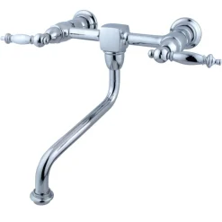 New Heritage Wall Mount Lever Handle Bathroom Faucet Wall Mount