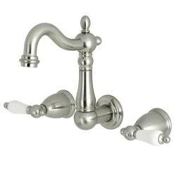 Best Heritage Wall Mount 8-Inch Center Bathroom Faucet Wall Mount