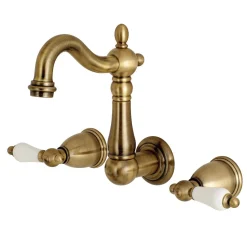 Best Heritage Wall Mount 8-Inch Center Bathroom Faucet Wall Mount