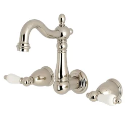 Best Heritage Wall Mount 8-Inch Center Bathroom Faucet Wall Mount