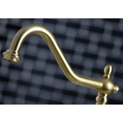 New Heritage Widespread Kitchen Faucet with Brass Sprayer Widespread Kitchen Faucets|Faucets With Side Spray