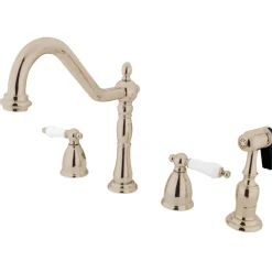 Online Heritage Widespread 4-Hole Kitchen Faucet Widespread Kitchen Faucets|Faucets With Side Spray