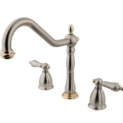 New Heritage Widespread 3-Hole Kitchen Faucet Widespread Kitchen Faucets