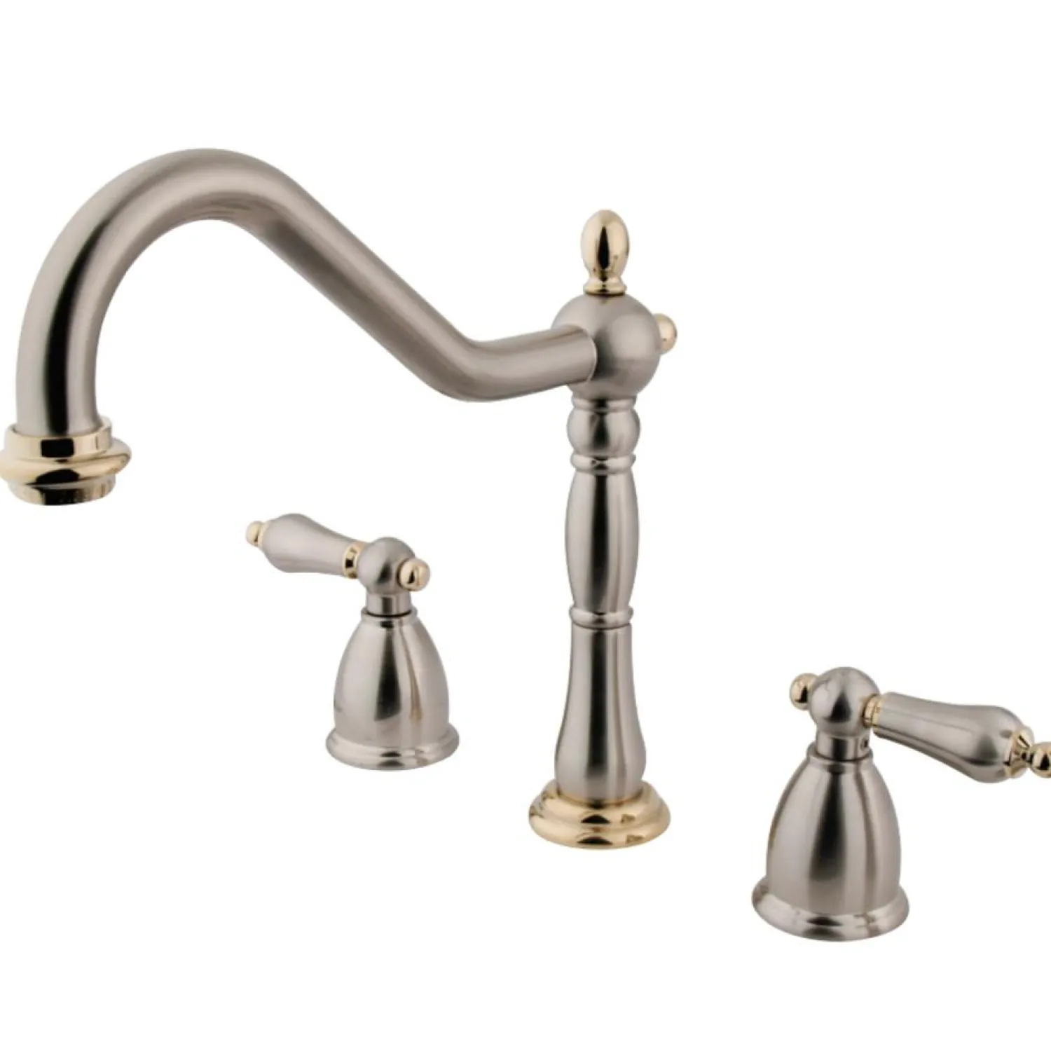 New Heritage Widespread 3-Hole Kitchen Faucet Widespread Kitchen Faucets