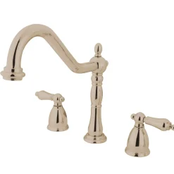 New Heritage Widespread 3-Hole Kitchen Faucet Widespread Kitchen Faucets