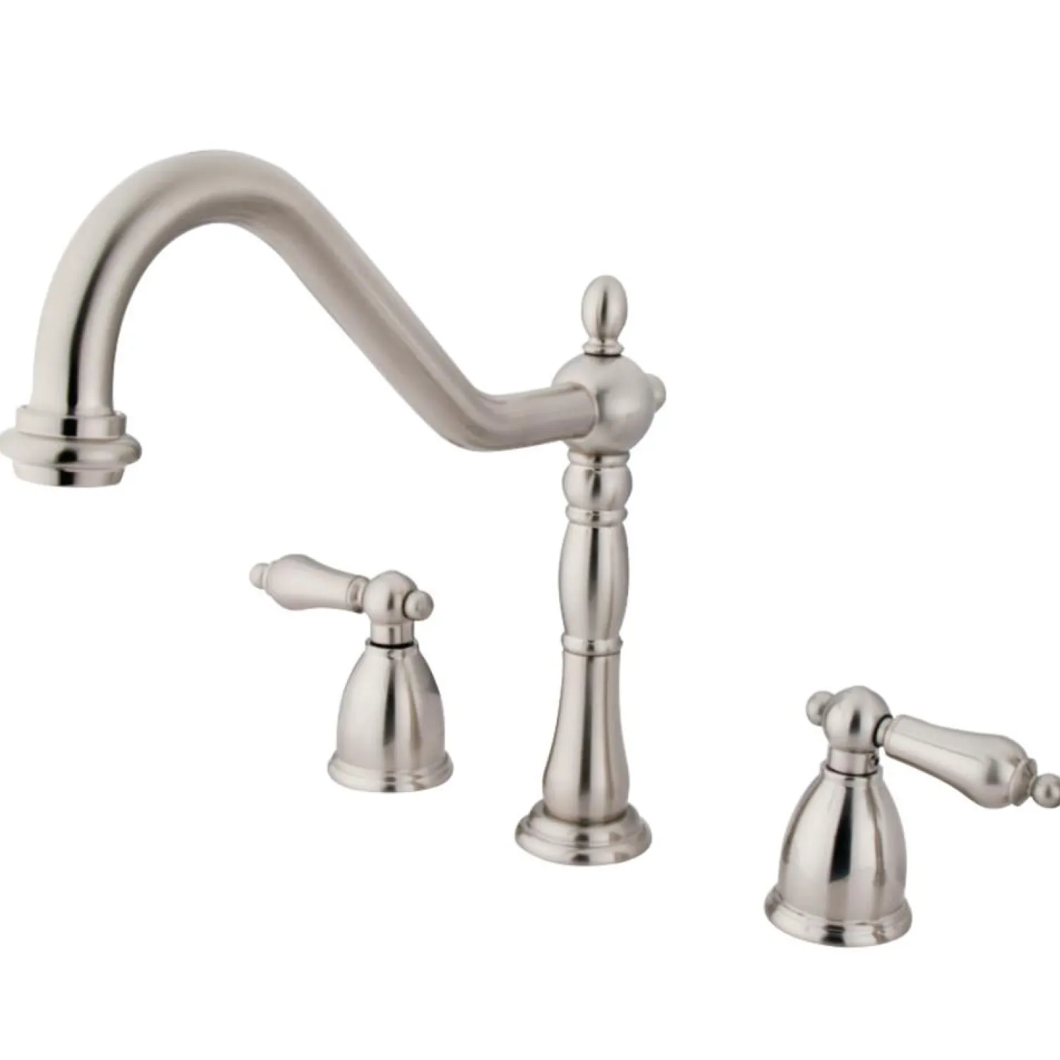 New Heritage Widespread 3-Hole Kitchen Faucet Widespread Kitchen Faucets