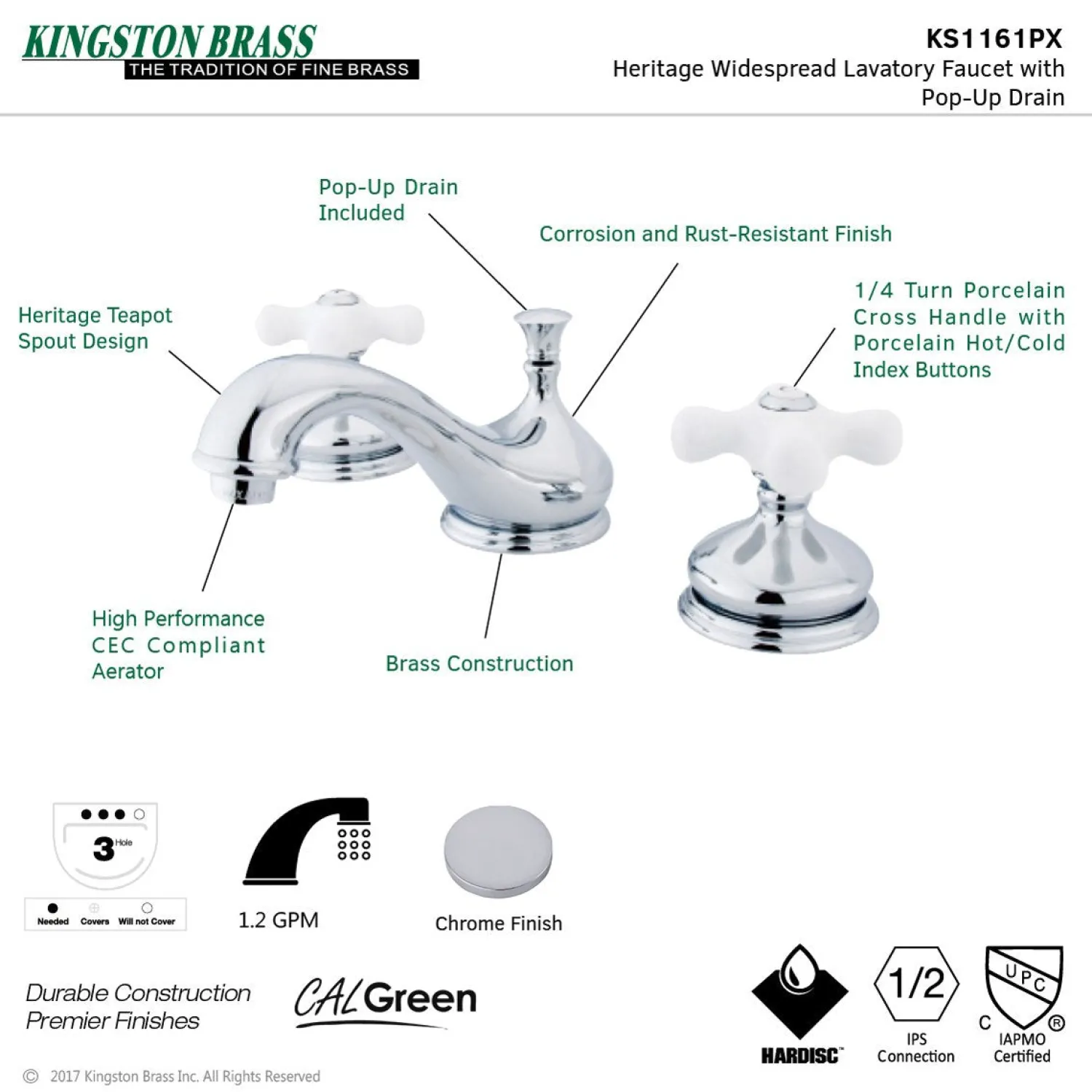 Sale Heritage 8" Widespread 3-Hole Bathroom Faucet 8" Widespread