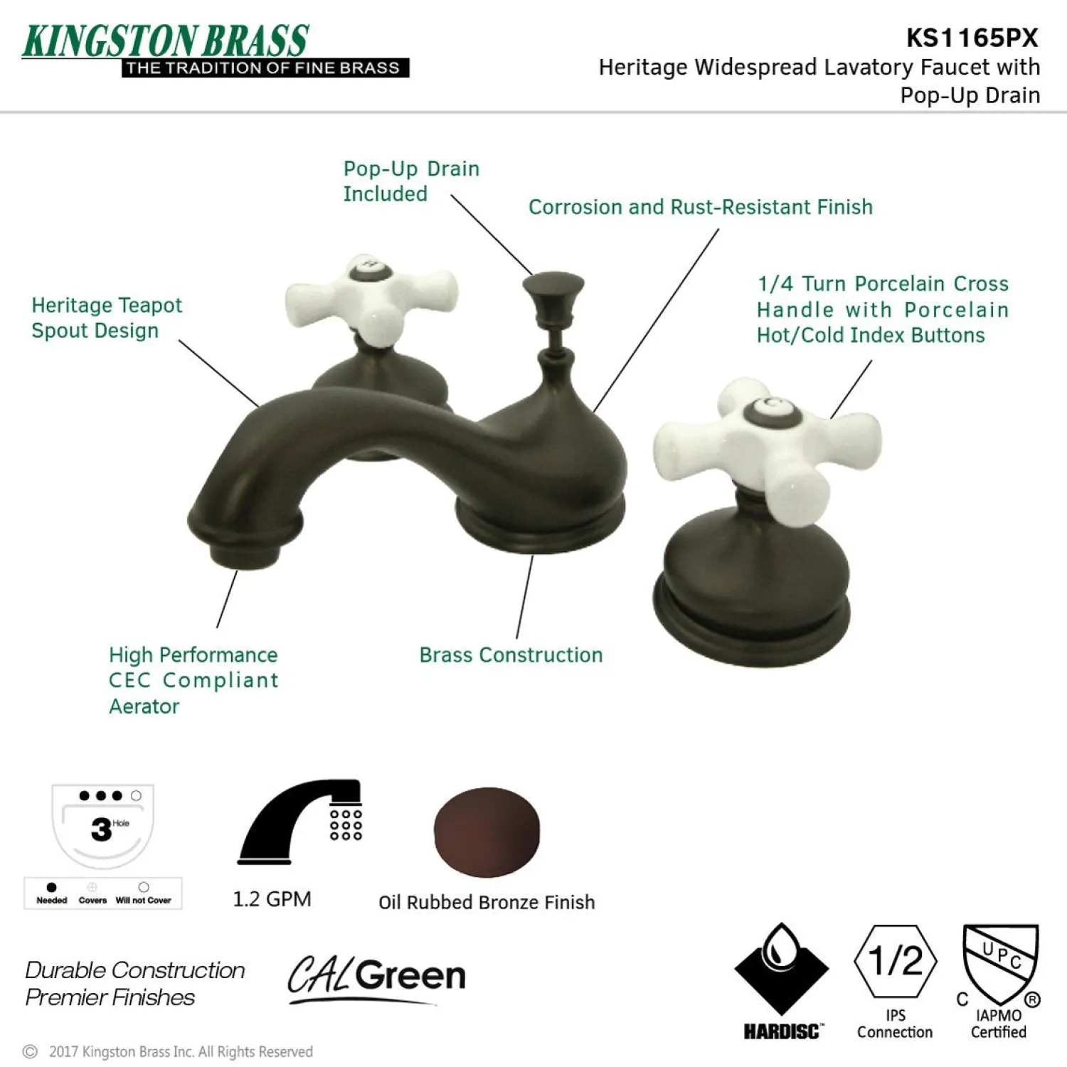 Sale Heritage 8" Widespread 3-Hole Bathroom Faucet 8" Widespread