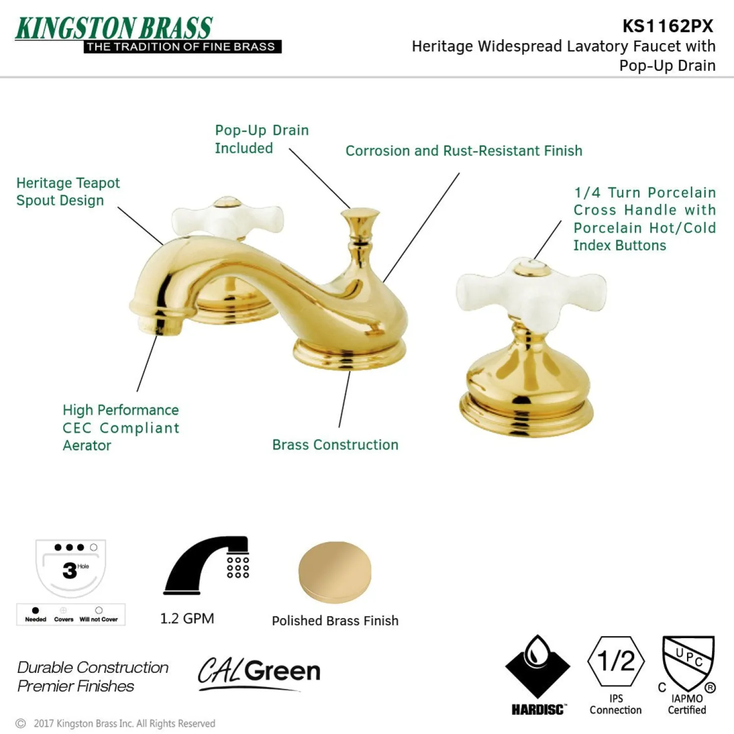Sale Heritage 8" Widespread 3-Hole Bathroom Faucet 8" Widespread