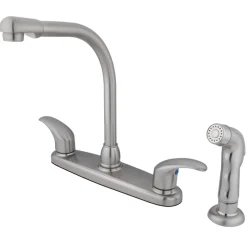 4-Hole 8" Centerset Kitchen Faucet Faucets With Side Spray