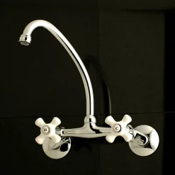 2-Hole 2-Handle Wall Mount Kitchen Faucet Wall Mounted Kitchen Faucets
