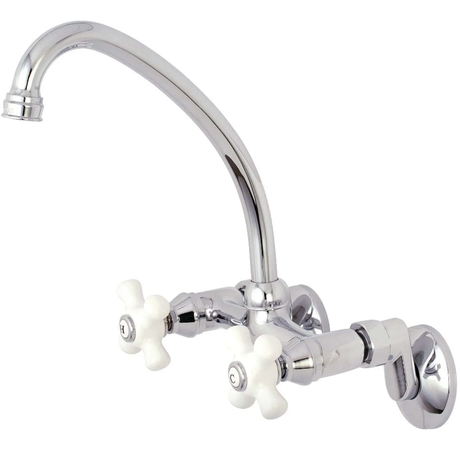 2-Hole 2-Handle Wall Mount Kitchen Faucet Wall Mounted Kitchen Faucets