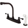 Online 4-Hole 8-Inch Centerset Kitchen Faucet Faucets With Side Spray