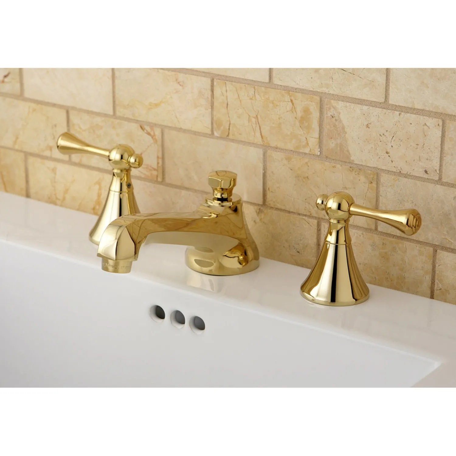 Online 3-Hole 8-Inch Widespread Bathroom Faucet with Brass Pop-Up 8" Widespread