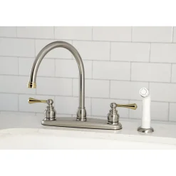 Best 8-Inch Centerset 2-Handle Kitchen Faucet Faucets With Side Spray