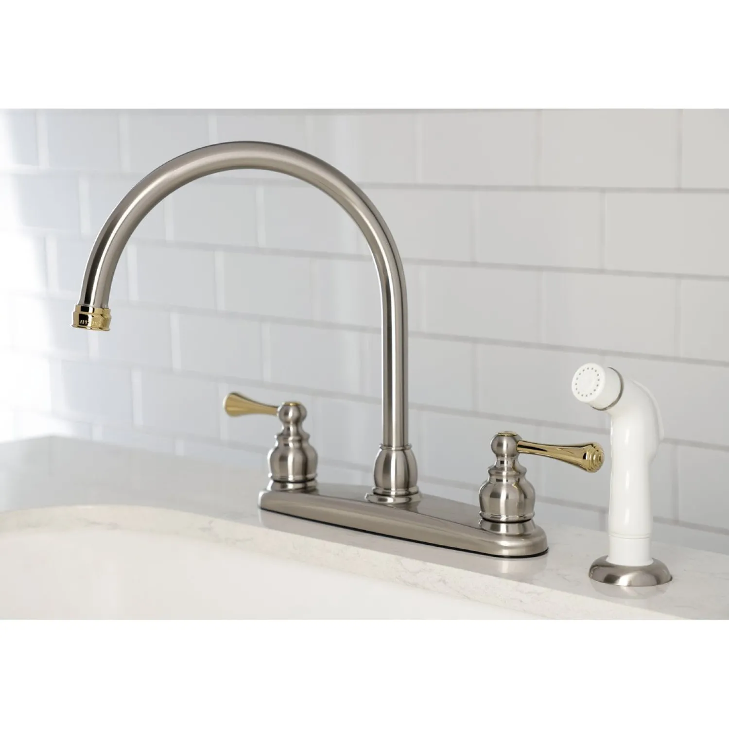 Best 8-Inch Centerset 2-Handle Kitchen Faucet Faucets With Side Spray