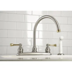 Best 8-Inch Centerset 2-Handle Kitchen Faucet Faucets With Side Spray
