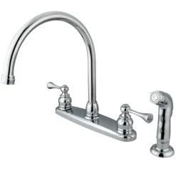 Best 8-Inch Centerset Two-Handle Kitchen Faucet Faucets With Side Spray