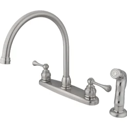 Best 8-Inch Centerset Two-Handle Kitchen Faucet Faucets With Side Spray