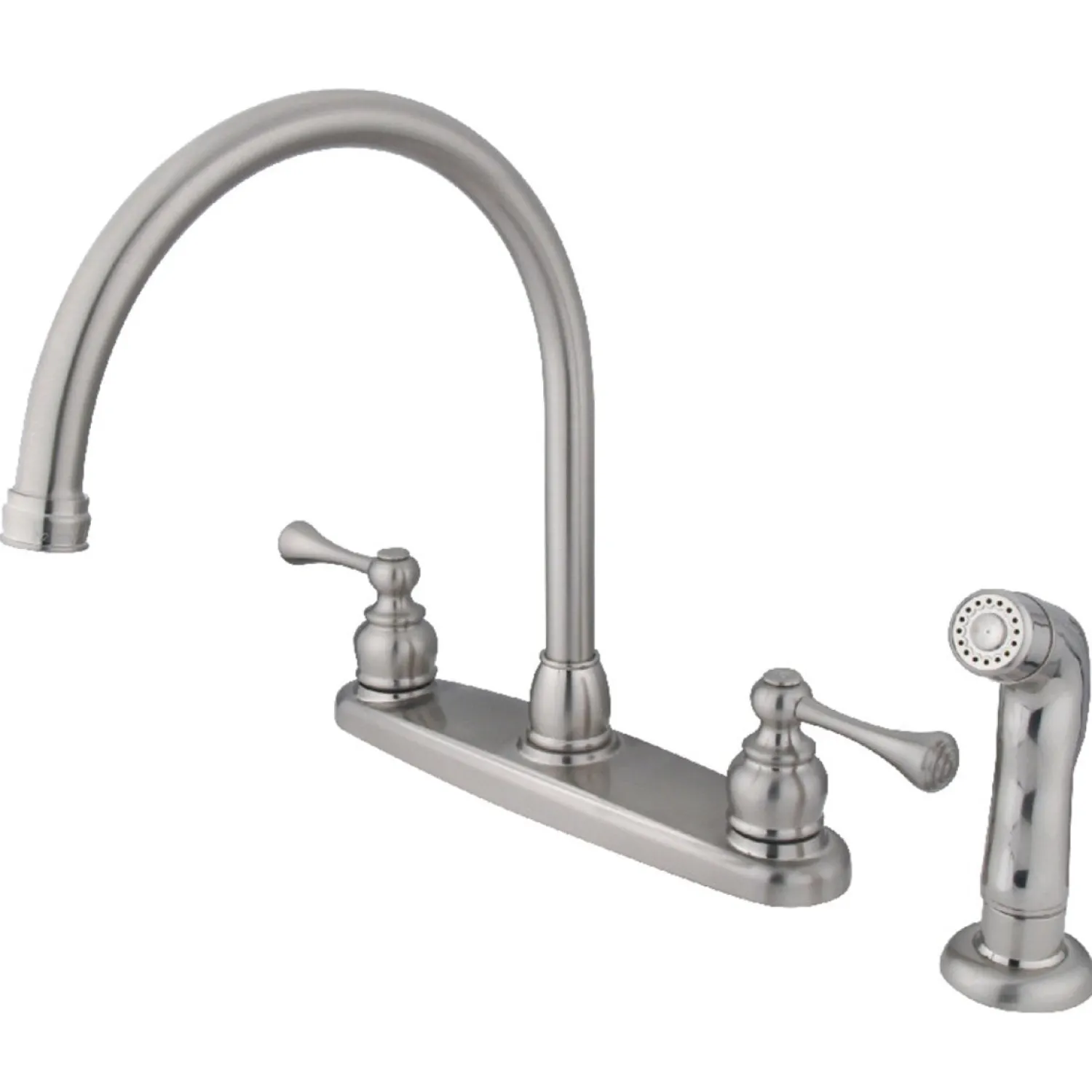 Best 8-Inch Centerset Two-Handle Kitchen Faucet Faucets With Side Spray