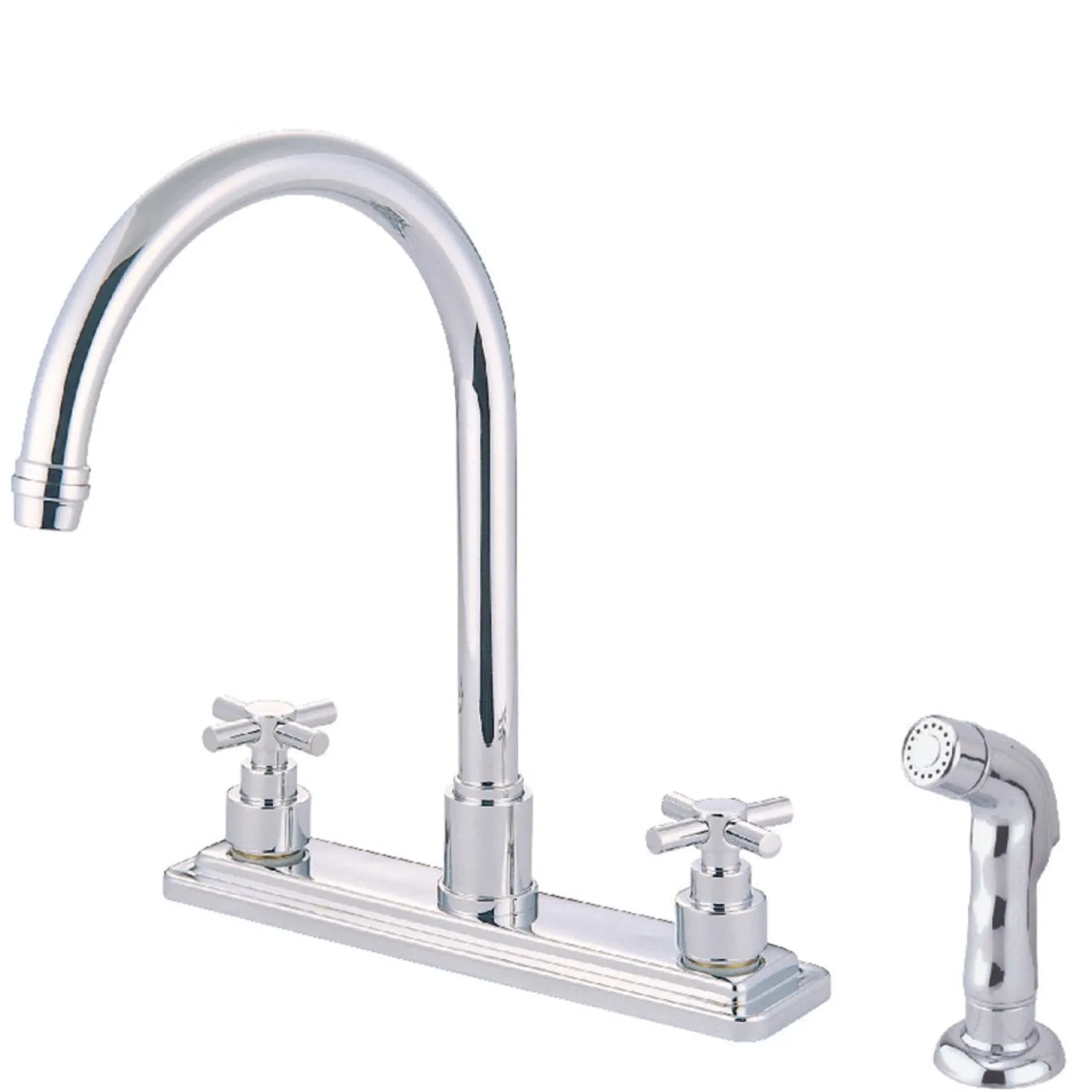 Hot 8-Inch Centerset Kitchen Faucet with Side Sprayer Faucets With Side Spray