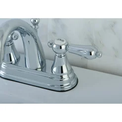 Online 4-Inch Centerset Bathroom Faucet with Brass Pop-Up 4