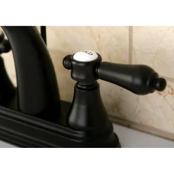 Online 4-Inch Centerset Bathroom Faucet with Brass Pop-Up 4