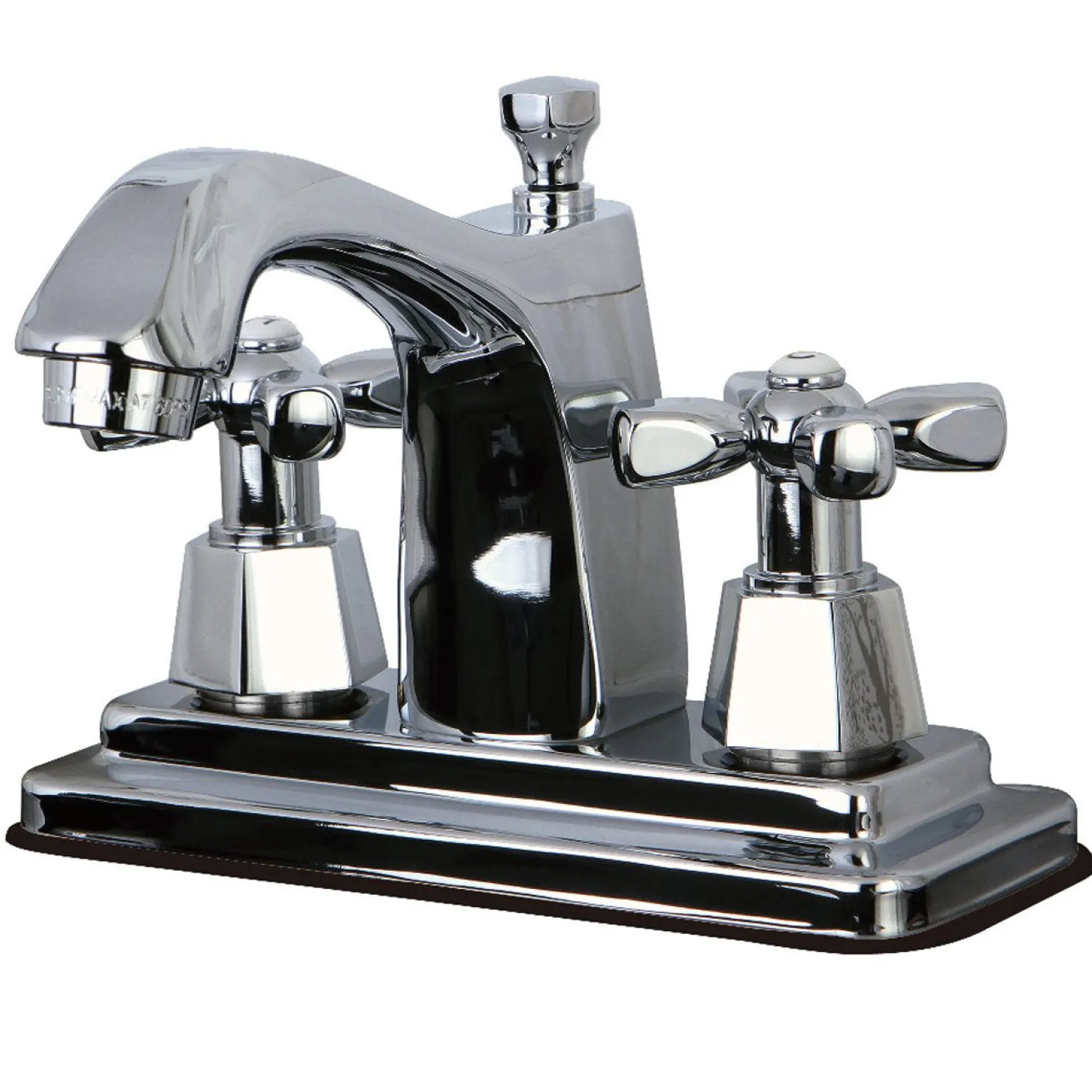 Outlet 4-Inch Centerset Bathroom Faucet with Push Pop-Up Drain 4" Center Set