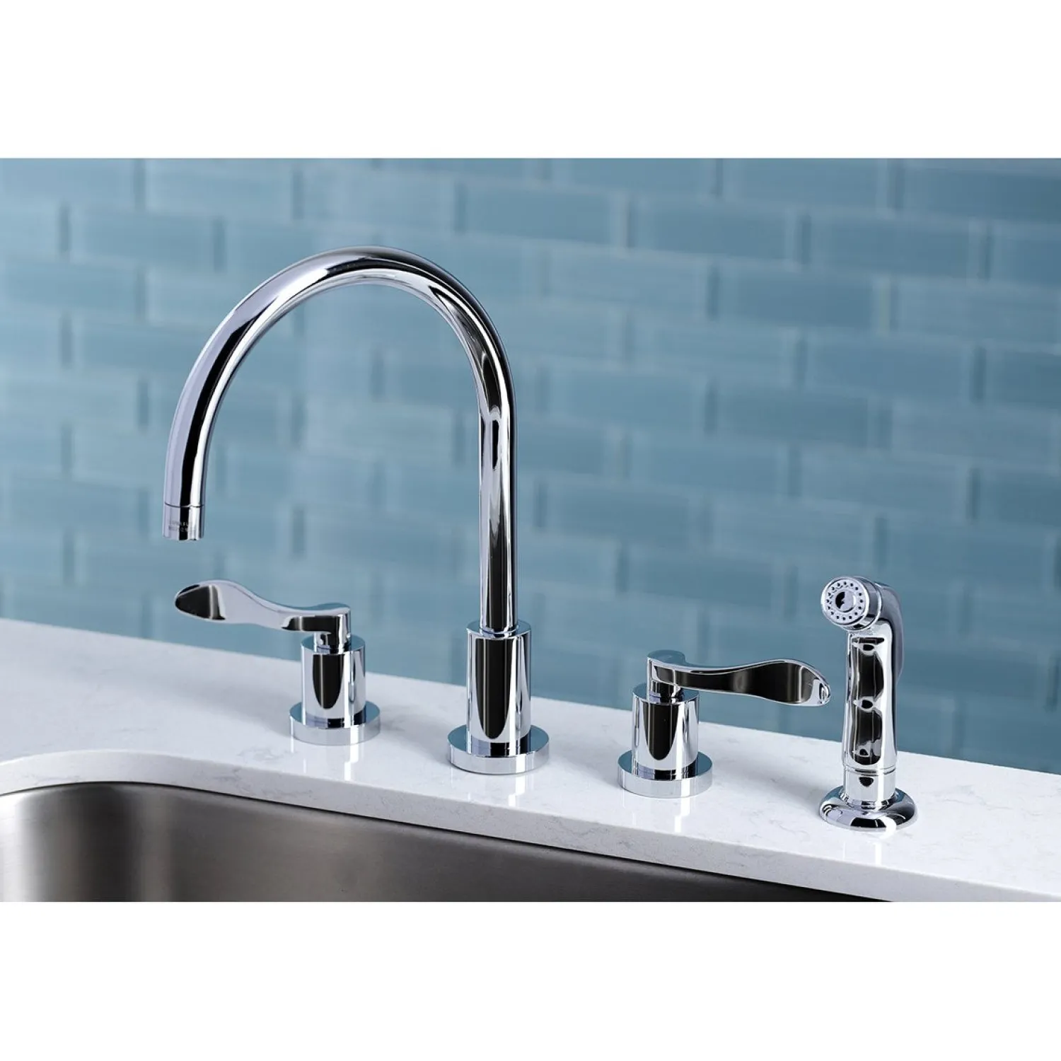 Sale 8-Inch to 16-Inch Widespread Kitchen Faucet Widespread Kitchen Faucets|Faucets With Side Spray