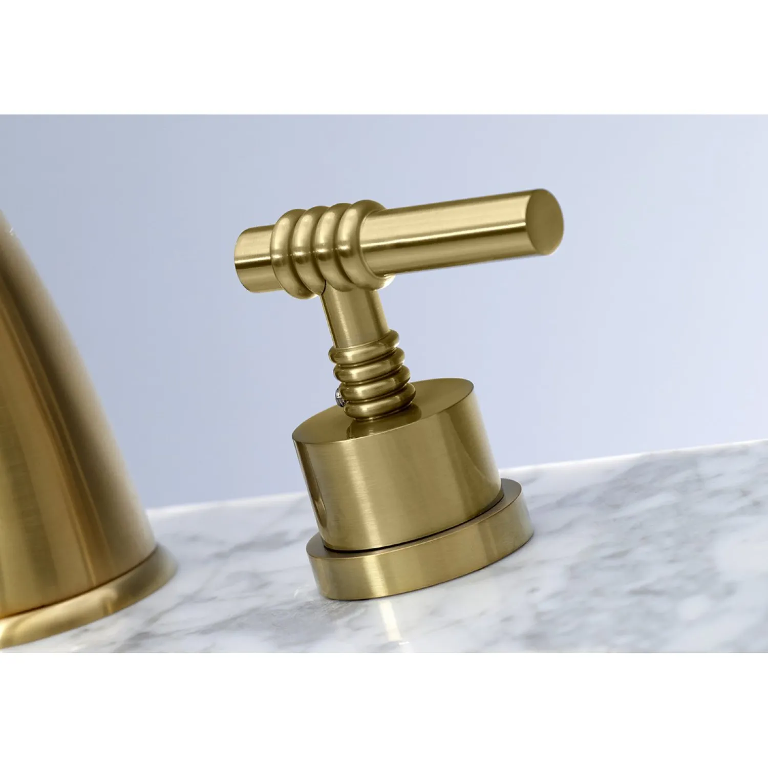 8-Inch Widespread Bathroom Faucet with Brass Pop-Up 8" Widespread